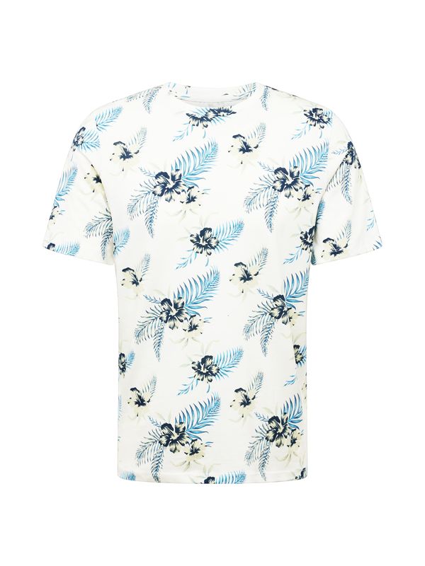 JACK & JONES JACK & JONES Тениска 'CHILL'  нейви синьо / светлосиньо / бяло / бял памук