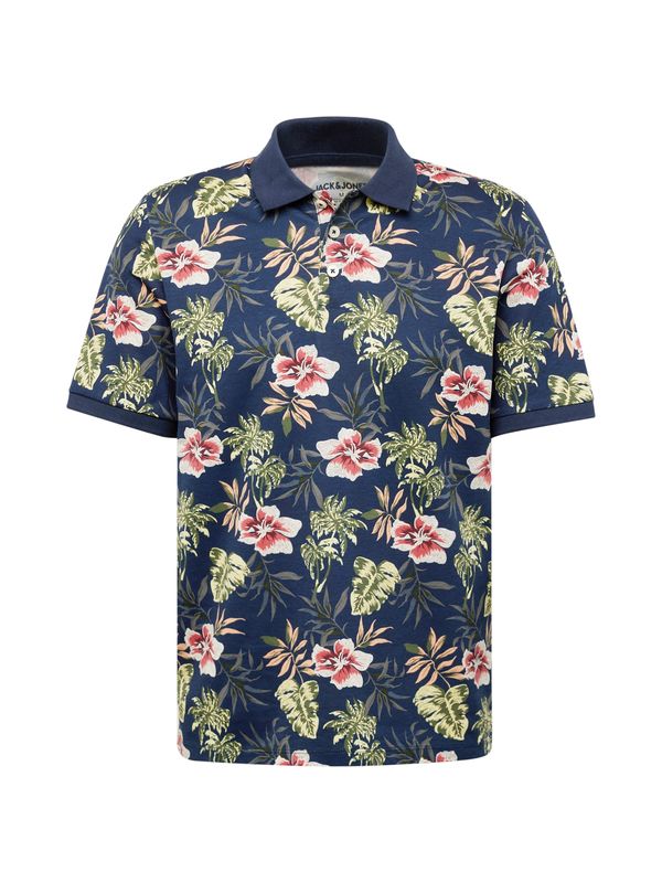 JACK & JONES JACK & JONES Тениска 'CHILL'  нейви синьо / зелено / кайсия / пъпеш