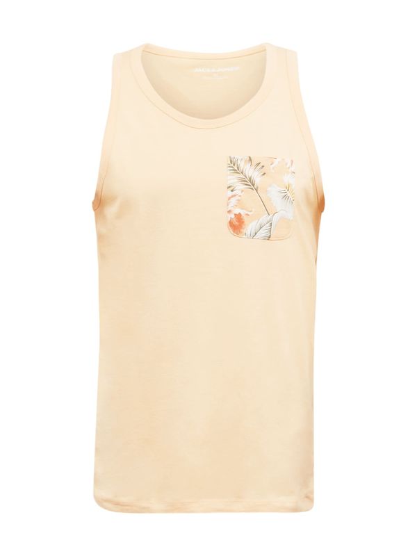 JACK & JONES JACK & JONES Тениска 'CHILL'  тъмнозелено / кайсия / мръсно бяло