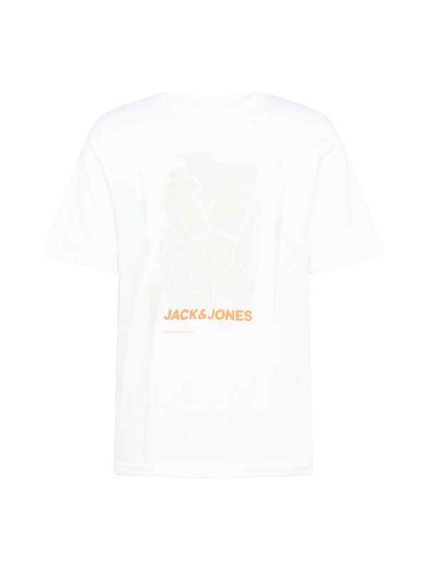 JACK & JONES JACK & JONES Тениска 'CITY MAP'  бежово / оранжево / бяло