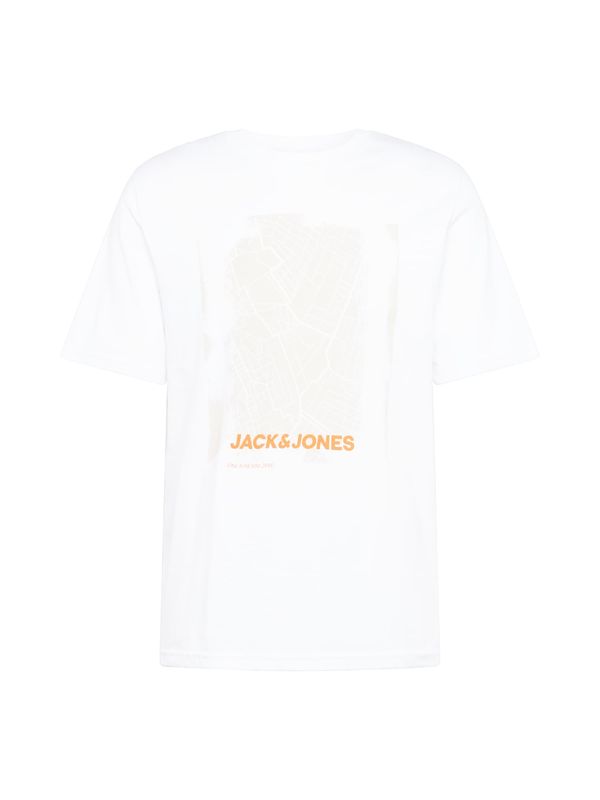 JACK & JONES JACK & JONES Тениска 'CITY MAP'  бежово / оранжево / бяло