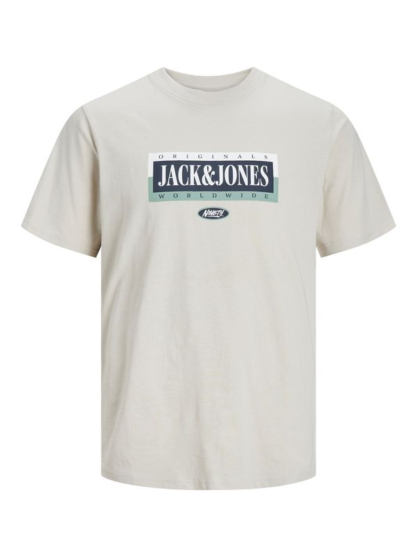 JACK & JONES JACK & JONES Тениска 'COBIN'  бежово / нейви синьо / зелено / бяло