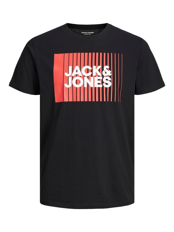 JACK & JONES JACK & JONES Тениска 'Corp'  червено / черно / бяло