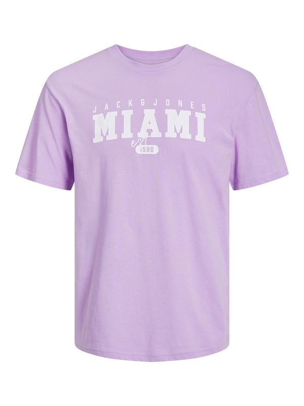 JACK & JONES JACK & JONES Тениска 'CORY'  светлолилаво / бяло