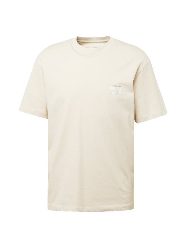 JACK & JONES JACK & JONES Тениска 'COZY'  бежово / графитено сиво / бяло