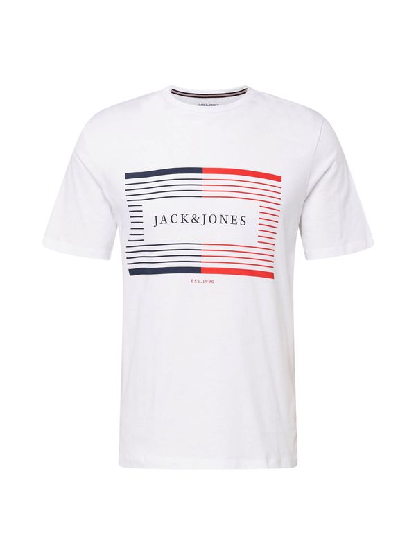JACK & JONES JACK & JONES Тениска 'CYRUS'  морскосиньо / червено / черно / бяло
