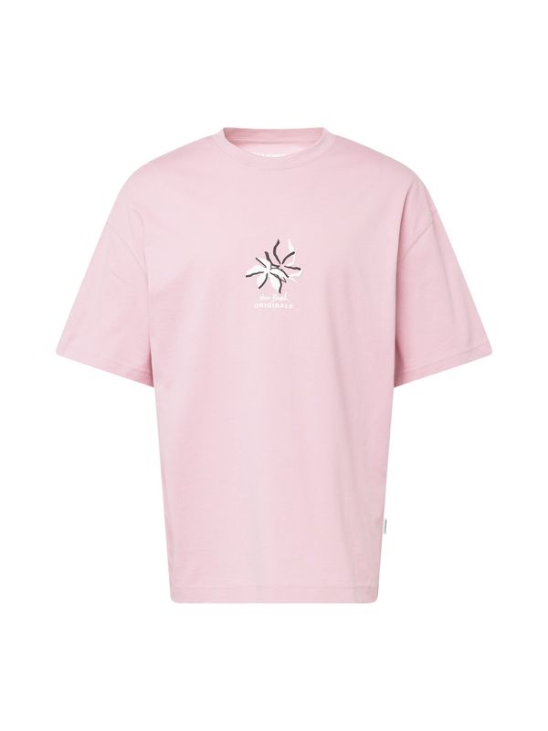 JACK & JONES JACK & JONES Тениска 'EASTER ACTIVITY'  бледорозово / черно / бяло