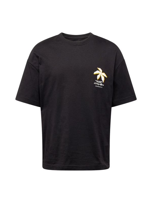 JACK & JONES JACK & JONES Тениска 'EASTER ACTIVITY'  жълто / черно / бяло