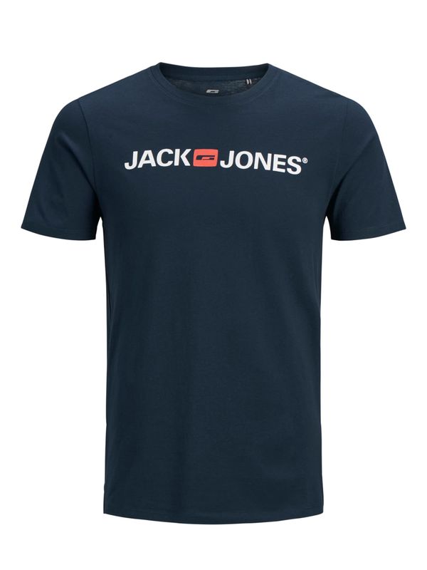 JACK & JONES JACK & JONES Тениска 'Essentials'  тъмносиньо / пастелно червено / бяло