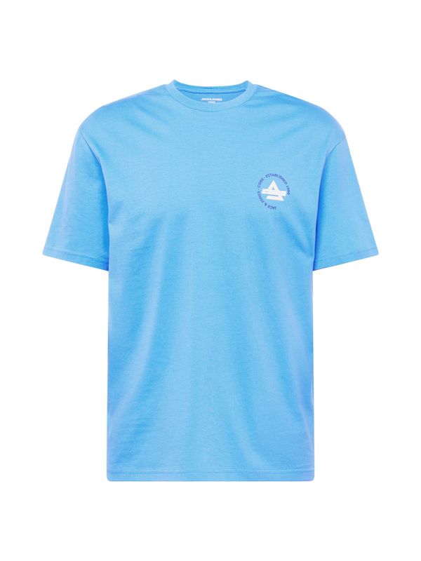 JACK & JONES JACK & JONES Тениска 'FAST'  лазурно синьо / тъмносиньо / бяло