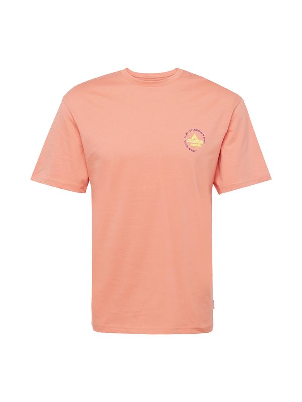 JACK & JONES JACK & JONES Тениска 'FAST'  жълто / лилав / корал / мръсно бяло