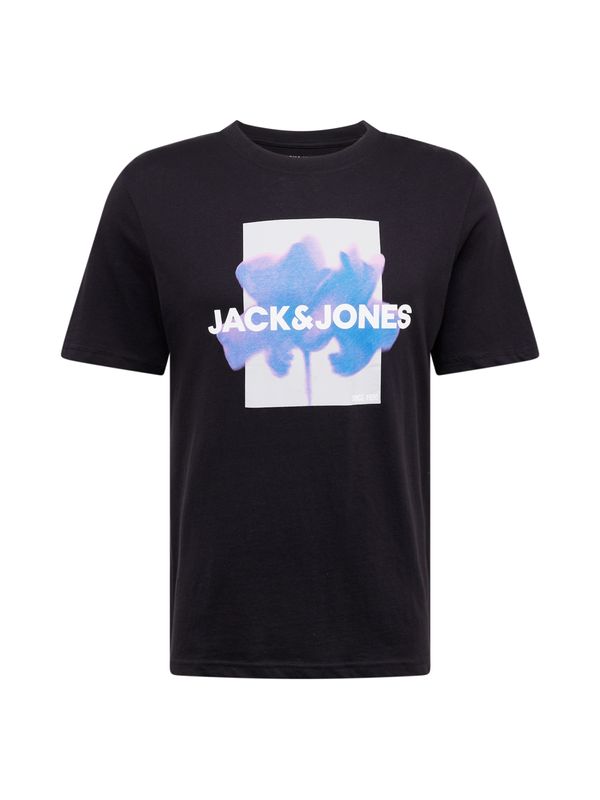 JACK & JONES JACK & JONES Тениска 'FLORALS'  небесносиньо / орхидея / черно / бяло
