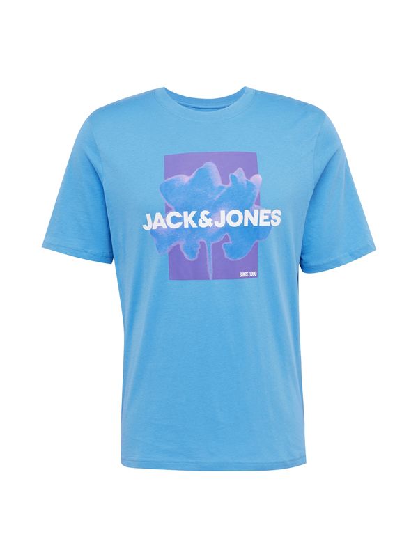 JACK & JONES JACK & JONES Тениска 'FLORALS'  синьо / лилав / бяло
