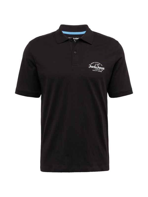 JACK & JONES JACK & JONES Тениска 'FOREST'  черно / бяло