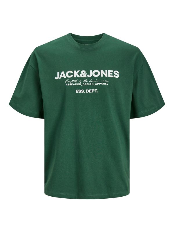 JACK & JONES JACK & JONES Тениска 'GALE'  тъмнозелено / бяло