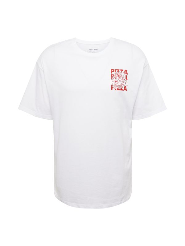 JACK & JONES JACK & JONES Тениска 'GIANNIS'  светлочервено / бяло