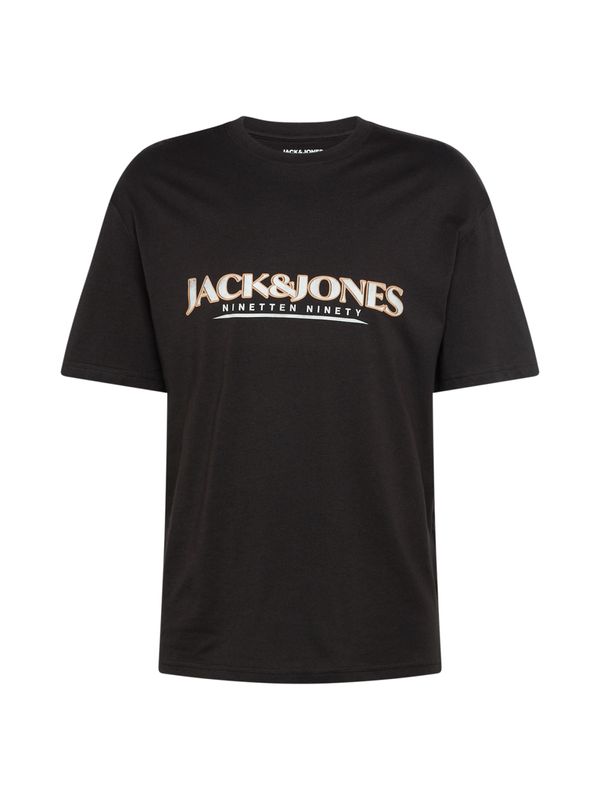 JACK & JONES JACK & JONES Тениска 'GRAND'  черно / бяло