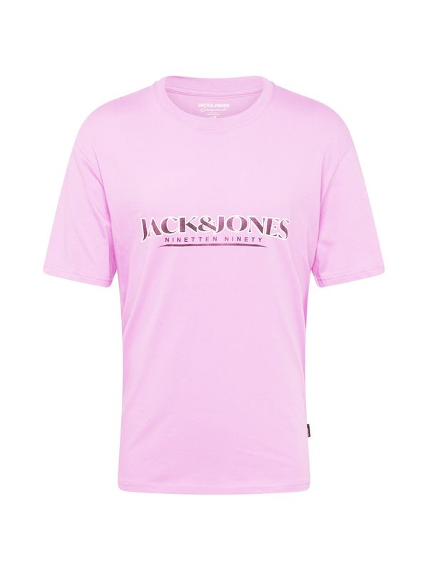 JACK & JONES JACK & JONES Тениска 'GRAND'  лилав / бледорозово / черно / бяло