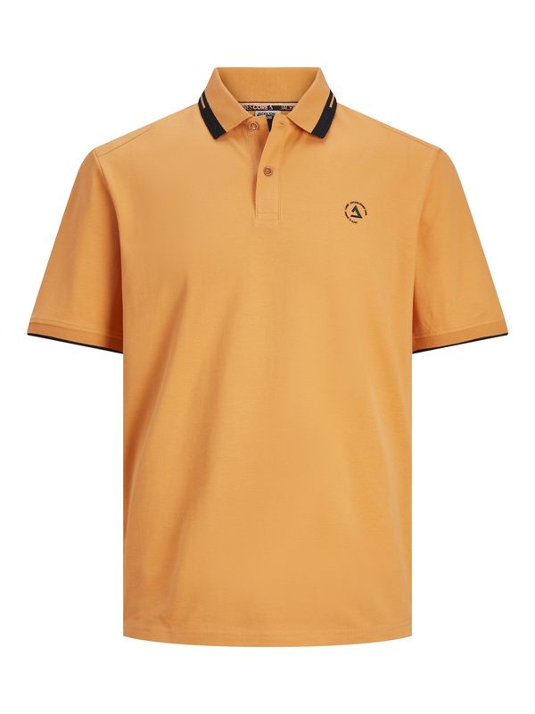 JACK & JONES JACK & JONES Тениска 'Hass'  светлооранжево / черно