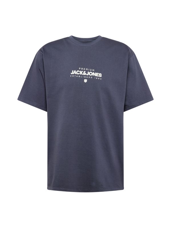 JACK & JONES JACK & JONES Тениска 'HUXI'  морскосиньо / бяло