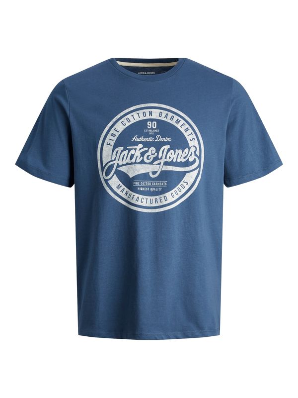 JACK & JONES JACK & JONES Тениска 'JEANS'  сапфирено синьо / мръсно бяло