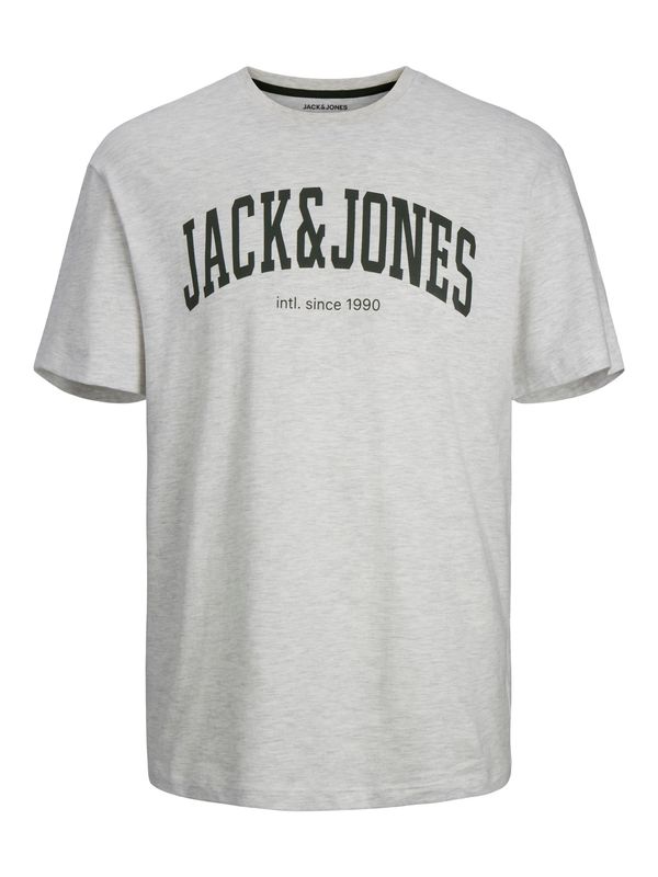 JACK & JONES JACK & JONES Тениска 'Josh'  черно / бял меланж