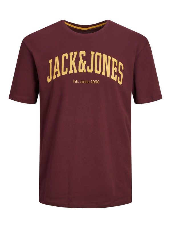 JACK & JONES JACK & JONES Тениска 'Josh'  светложълто / бордо