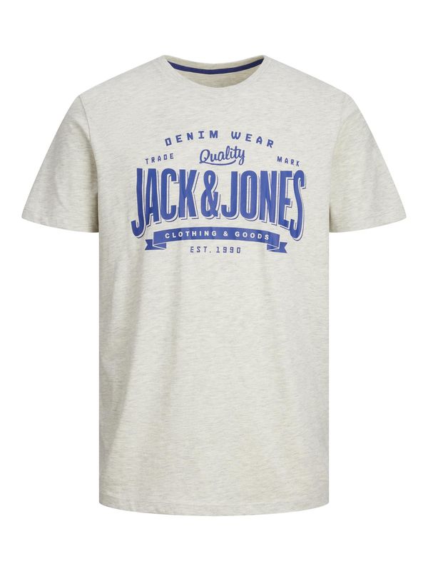 JACK & JONES JACK & JONES Тениска  кралско синьо / сив меланж