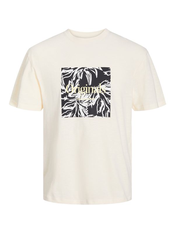 JACK & JONES JACK & JONES Тениска 'Lafayette'  кремаво / черно / бяло