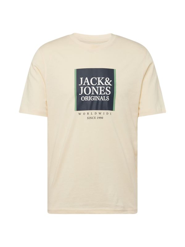 JACK & JONES JACK & JONES Тениска 'LAFAYETTE'  кремаво / зелено / черно / бяло