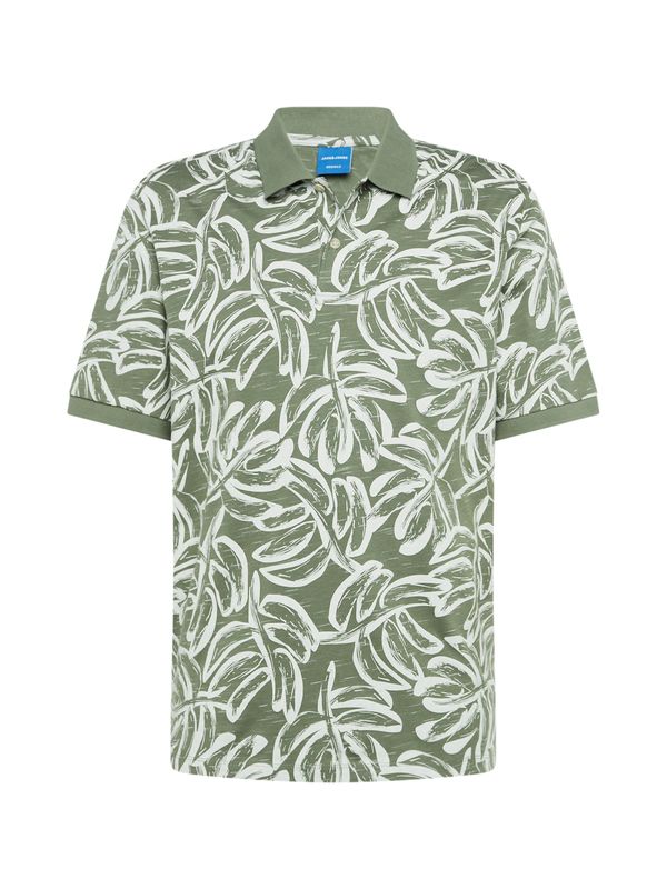 JACK & JONES JACK & JONES Тениска 'LAFAYETTE'  маслина / бяло