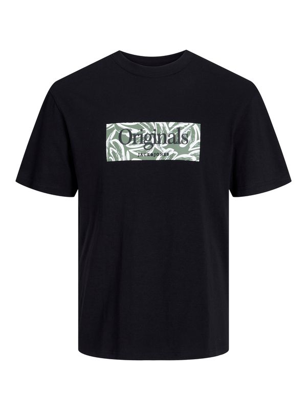 JACK & JONES JACK & JONES Тениска 'Lafayette'  зелено / черно / бяло