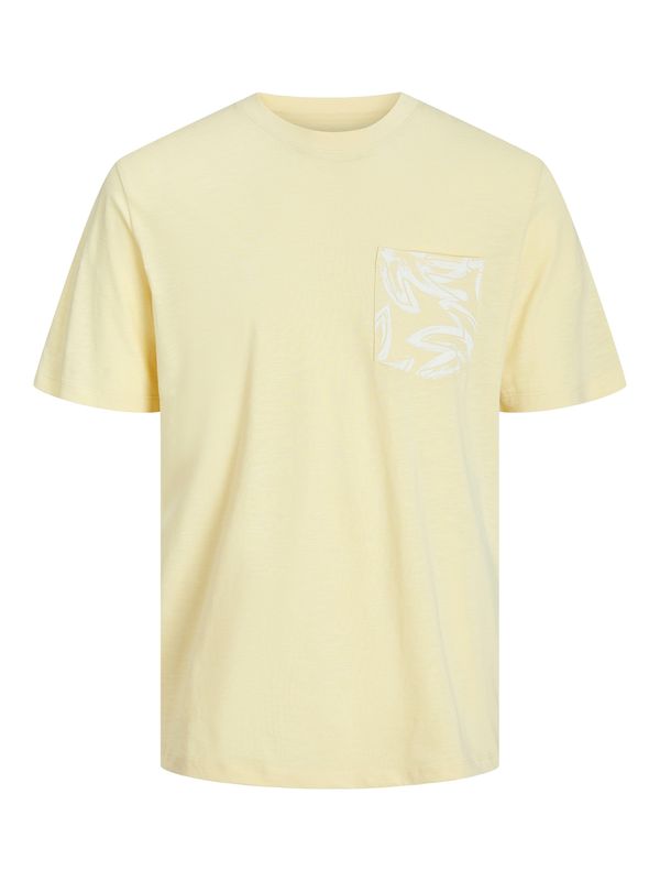 JACK & JONES JACK & JONES Тениска 'Lafayette'  жълто / бяло