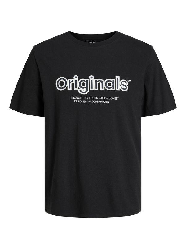 JACK & JONES JACK & JONES Тениска 'LAKEWOOD'  черно / бяло