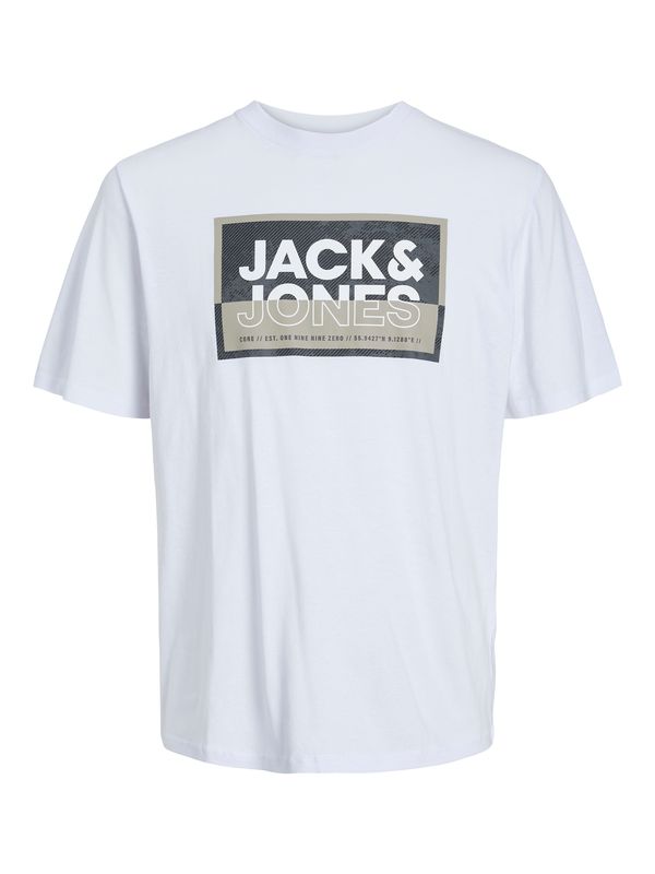 JACK & JONES JACK & JONES Тениска 'LOGAN'  синьо / таупе сиво / бяло