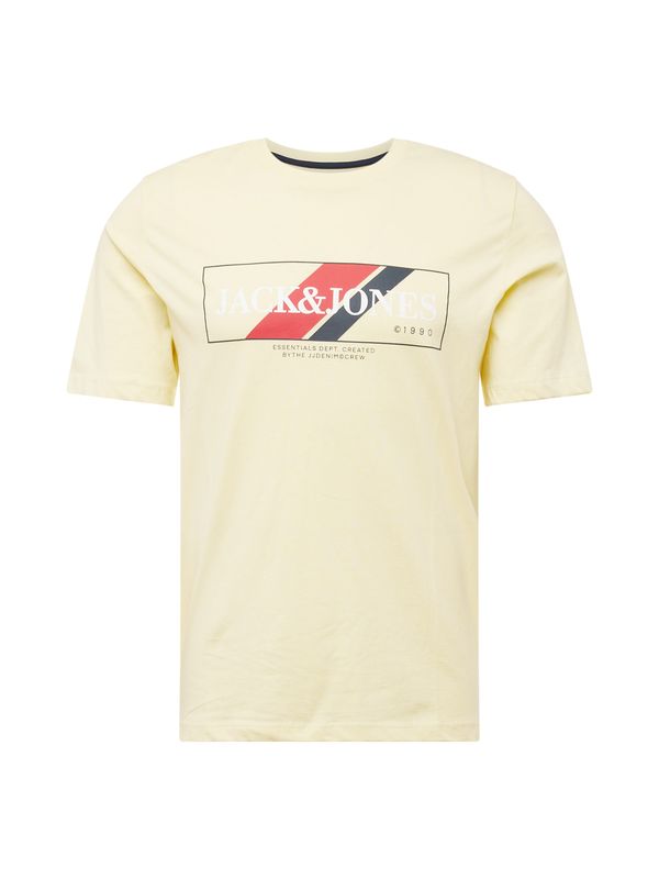 JACK & JONES JACK & JONES Тениска 'LOOF'  морскосиньо / светложълто / алено / бяло