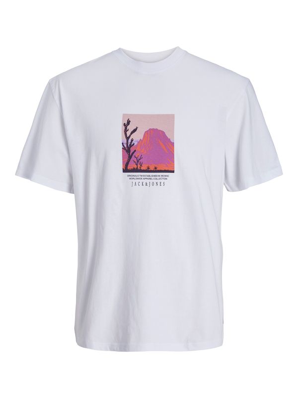 JACK & JONES JACK & JONES Тениска 'LUCCA'  лилав / розово / черно / мръсно бяло