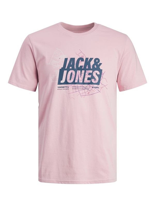 JACK & JONES JACK & JONES Тениска 'MAP SUMMER'  нощно синьо / люляк