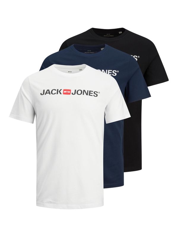 JACK & JONES JACK & JONES Тениска  морскосиньо / червено / черно / бяло