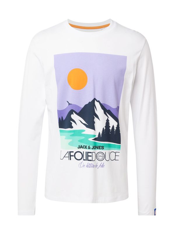 JACK & JONES JACK & JONES Тениска 'MOUNTAIN'  мента / лавандула / тъмнооранжево / естествено бяло