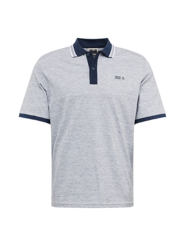 JACK & JONES JACK & JONES Тениска  нейви синьо / бяло