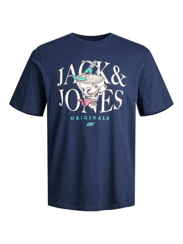 JACK & JONES JACK & JONES Тениска  нейви синьо / пъстро