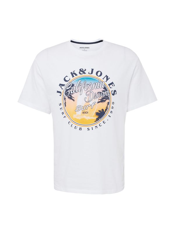 JACK & JONES JACK & JONES Тениска 'OWEN SUMMER'  светлосиньо / светложълто / черно / бяло