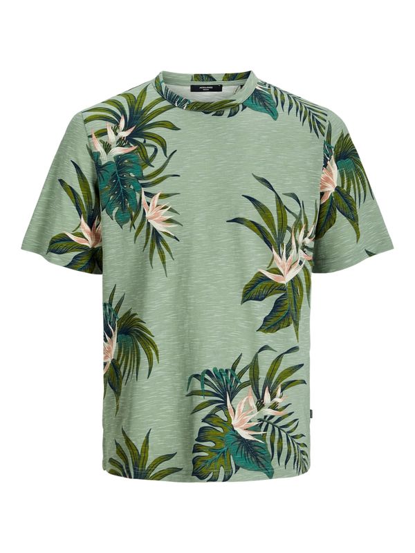 JACK & JONES JACK & JONES Тениска 'Palma'  маслина / пастелно зелено / тъмнозелено / бледорозово