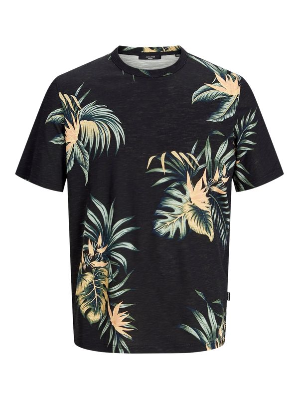 JACK & JONES JACK & JONES Тениска 'Palma'  нейви синьо / светложълто / пастелно зелено / черно