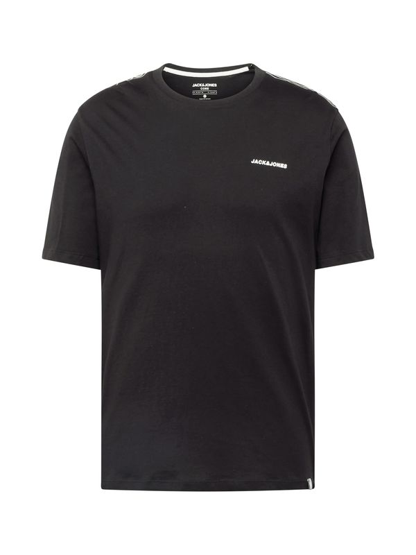 JACK & JONES JACK & JONES Тениска 'PARKER'  черно / бяло