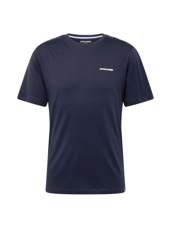 JACK & JONES JACK & JONES Тениска 'PARKER'  нейви синьо / лазурно синьо / бяло