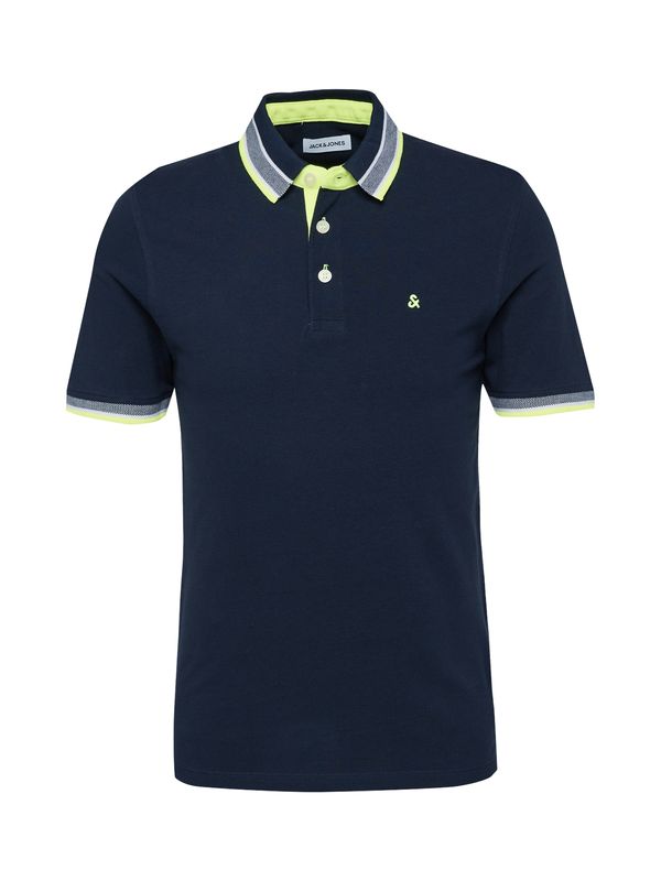 JACK & JONES JACK & JONES Тениска 'Paulos'  сиво / неоново зелено / черно