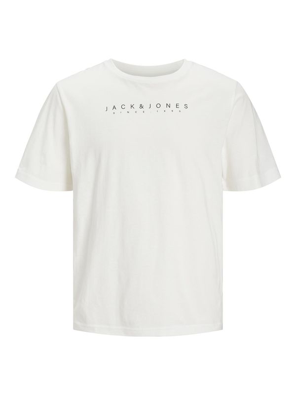 JACK & JONES JACK & JONES Тениска 'SETRA'  черно / бяло