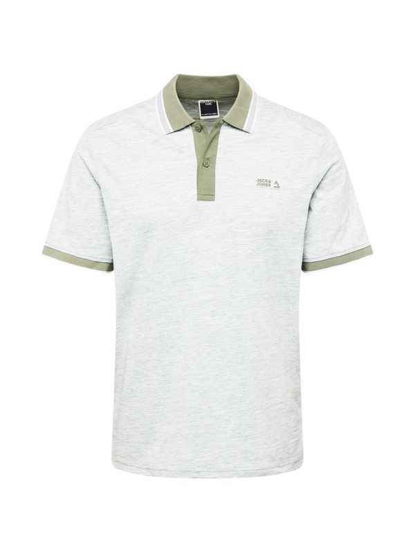 JACK & JONES JACK & JONES Тениска  сив меланж / маслина